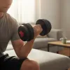 Zestaw hantli 2 × 10 kg ze sztangą — FITCHEMY