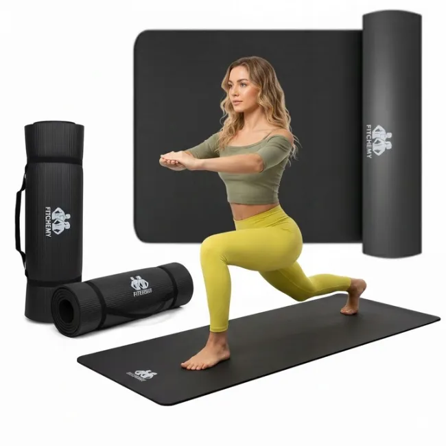 Mata do ćwiczeń NBR 1,5 cm z uchwytem — FITCHEMY