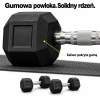 Gumowana powierzchnia glowicy hantla