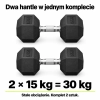Komplet dwoch hantli HEX po 15 kg