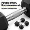 Radelkowany metalowy uchwyt hantla HEX