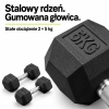 Gumowana powierzchnia glowicy hantla