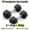 Komplet dwoch hantli HEX po 5 kg
