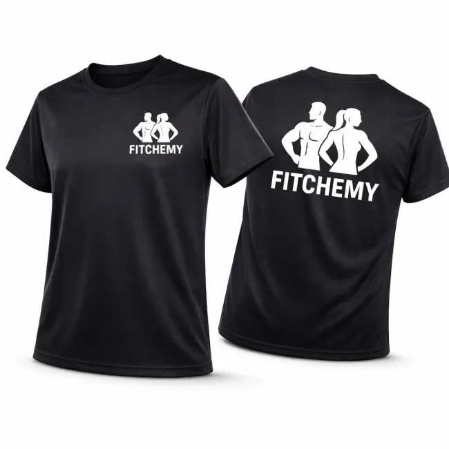 Męska koszulka treningowa z logo — FITCHEMY