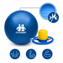 Piłka gimnastyczna 65 cm z pompką — FITCHEMY
